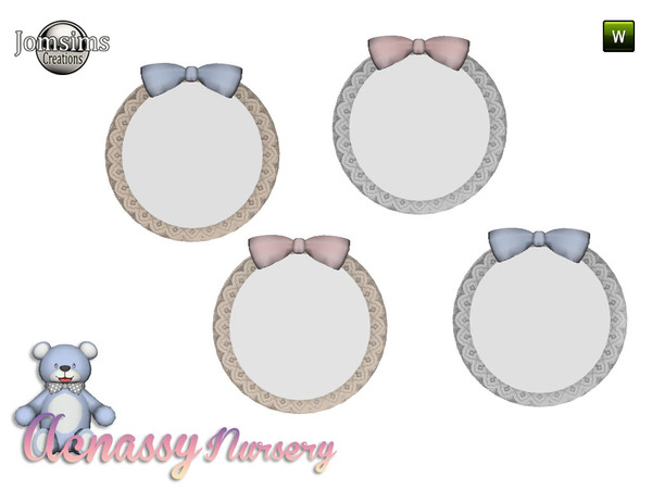 Sims 4 — acnassy nursery part2 wall mirror by jomsims — acnassy nursery part2 wall mirror