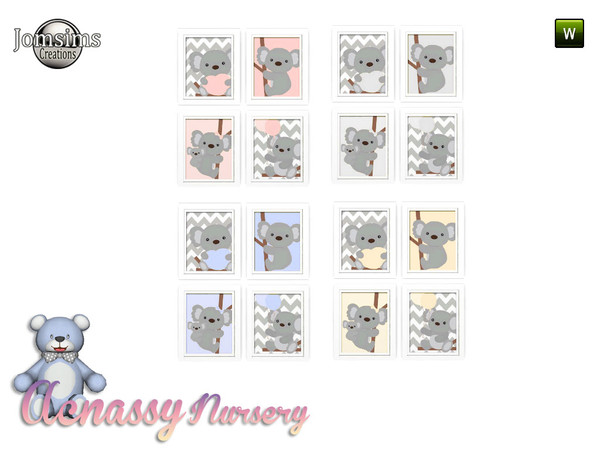Sims 4 — acnassy nursery part2 wall paintings by jomsims — acnassy nursery part2 wall paintings