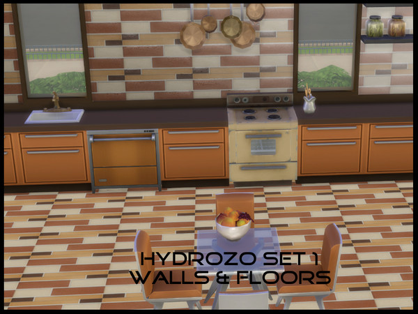 Sims 4 — Hydrozo Set 1 Floors by megsimple2 — Part of the Hydrozo Collection. These tiles do have a high shine. Thank you