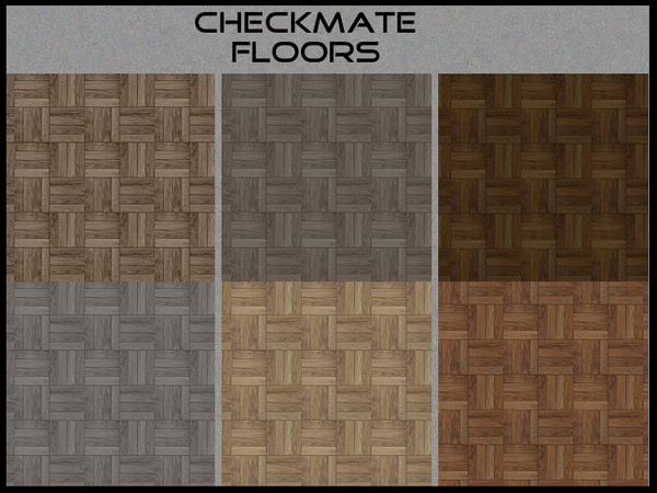 Sims 4 — Checkmate Wood Floors by megsimple2 — Intricate design floors