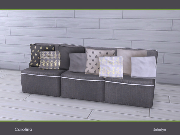 Sims 4 — Carolina. Sofa Pillows by soloriya — Two pillows in one mesh for sofa. Part of Carolina set. 4 color variations.