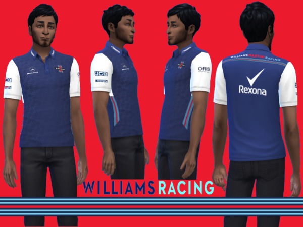 The Sims Resource - Williams F1 Team Polo