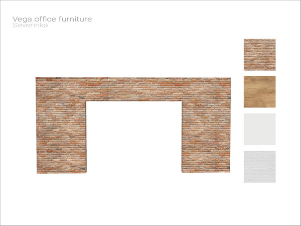 Sims 4 — [Vega office furniture] - false wall MW by Severinka_ — False wall for Middle walls From the set 'Vega office