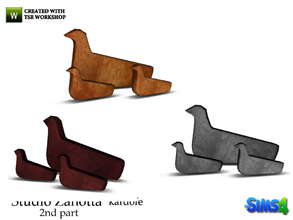 Sims 4 — kardofe_ Studio Zanotta_Pigeons by kardofe — Decorative figure in three color options 