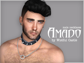 Sims 4 — Amado - Male necklace by WistfulCastle — Amado - combined 2 male necklaces from Base Game, base game compatible,