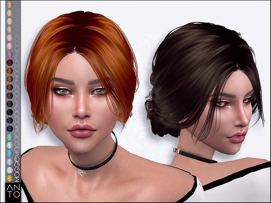 Blue Messy Hair for Sims 4 - wide 8