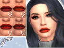 Sims 4 — Mistletoe Red by JoshuaKerrFoxTSR — A red lip collection for the holidays like a Christmas party or new years