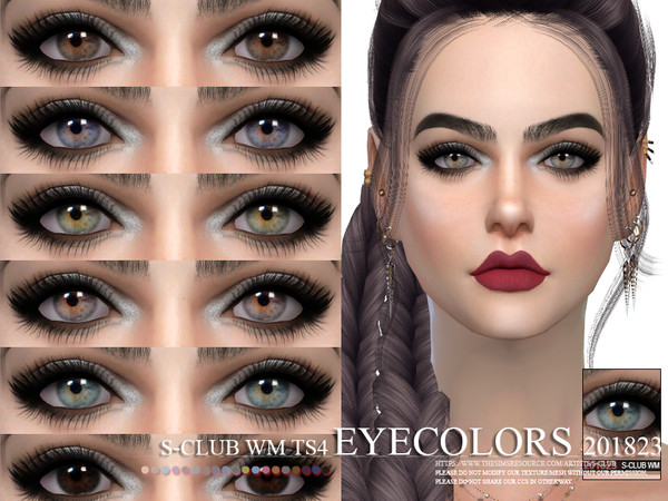 Sims 4 — S-Club WM ts4 Eyecolors 201823  by S-Club — Eyecolors, 18 colors, hope you like, thank you.