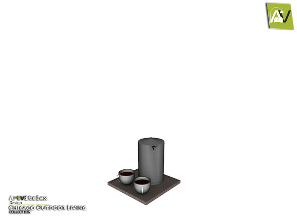 Sims 3 — Chicago Kettle & Cups by ArtVitalex — - Chicago Kettle &amp; Cups - ArtVitalex@TSR, Dec 2018