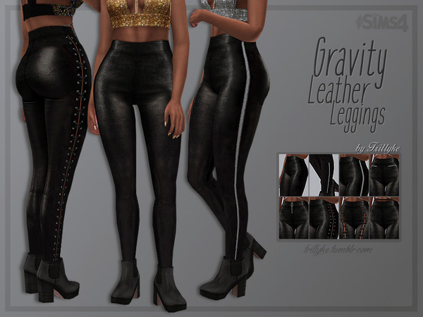 The Sims Resource - Trillyke - Gravity Leather Leggings