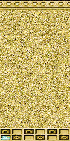 Sims 2 — Stucco Wall - Tan B by Raveena — Part of the 'Bordered and Plain Stucco Walls' set. Find them in the Poured