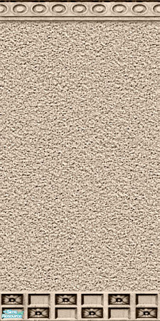 Sims 2 — Stucco Wall - Beige B by Raveena — Part of the 'Bordered and Plain Stucco Walls' set. Find them in the Poured