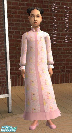 Sims 2 — Disney Princess Girl Nightgown by eschue1 — This is a Maxis recolor from FF. Perfect for any little girl that