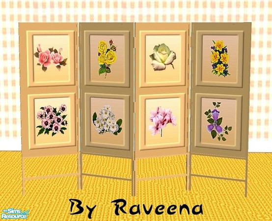 Sims 2 — Decorative Room Screens - Frames by Raveena — You will need Windkeeper's mesh for this object to work in your