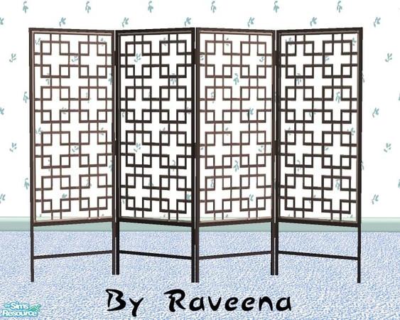 Sims 2 — Decorative Room Screens - Squares by Raveena — You will need Windkeeper's mesh for this object to work in your