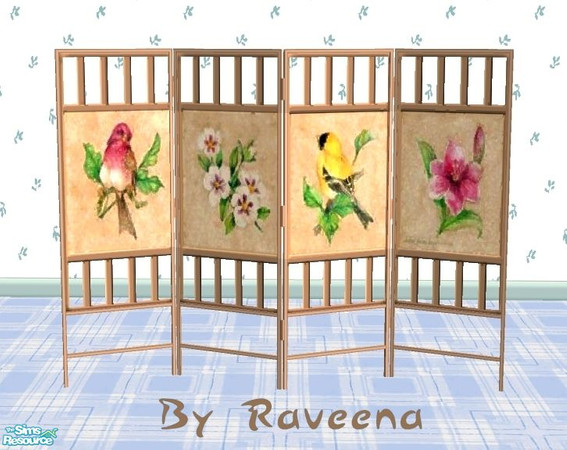 Sims 2 — Decorative Room Screens - Wood by Raveena — You will need Windkeeper's mesh for this object to work in your