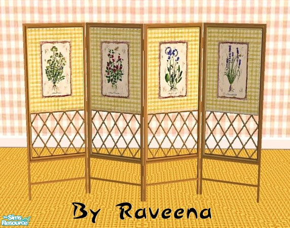 Sims 2 — Decorative Room Screens - Gingham by Raveena — You will need Windkeeper's mesh for this object to work in your