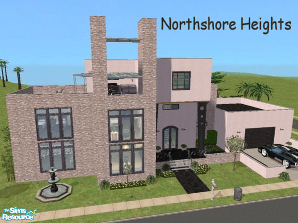 Sims 2 — Northshore Heights by siminulator2 — This large contemporary home has 3 bedrooms and 4 bathrooms. Contains my