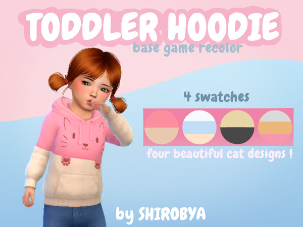 Sims 4 — toddler hoodie / base game recolor ★ by shirobya — looking for some more clothing, huh? don't worry,