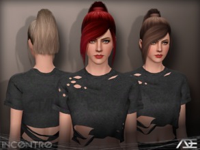 Sims 3 — Ade - Incontro by Ade_Darma — New Hair Mesh No Morph all Bones assigned All LODs