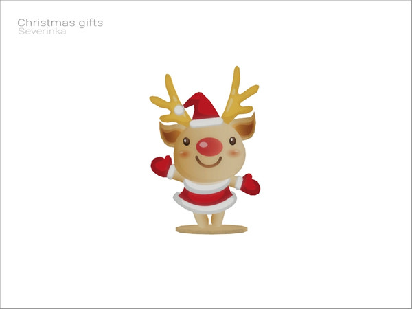 Sims 4 — [Christmas gifts 2018] - deer 01 by Severinka_ — Christmas deer statue 01 From the set 'Cristmas gifts 2018'