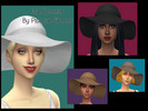 Sims 4 — Brim Hat Recolor by PisceanSimmer — 15 Swatches in my Neutral Palette. Base game compatible. Not for random.