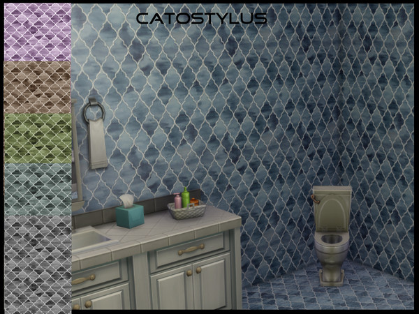 Sims 4 — Catostylus Floors by megsimple2 — Victorian Style Tiles for wall and floors