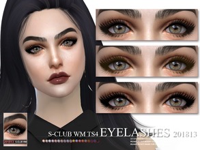 Sims 4 — S-Club WM thesims4 Eyelashes 201813 by S-Club — Eyelashes/liners, 5 swatches, hope you like, thank you.