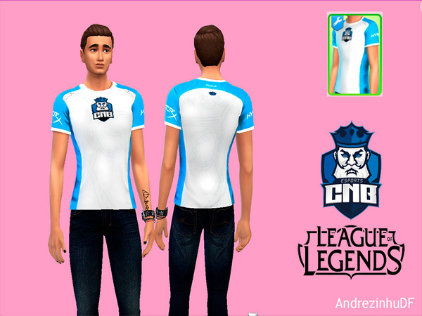 Sims 4 — CNB CBLoL E-Sports League of Legends Shirt  Get To Work Need by andremartinsdf — 2018 Men's shirt of the CNB
