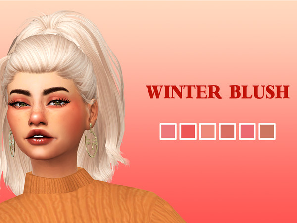 Sims 4 — Winter Blush by CosmicCC — I'm a new CC maker so this won't be amazing! But here is a cute blush for your sims