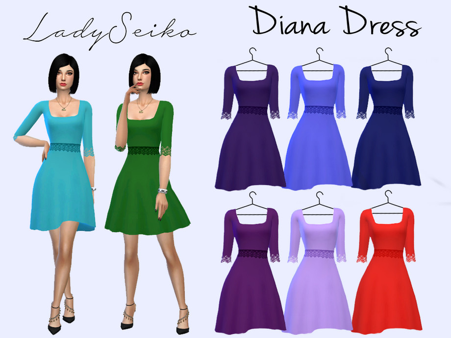 The Sims Resource - Diana Dress - Seasons needed