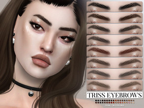 Sims 4 — Triss Eyebrows N144 by Pralinesims — Eyebrows in 36 colors.