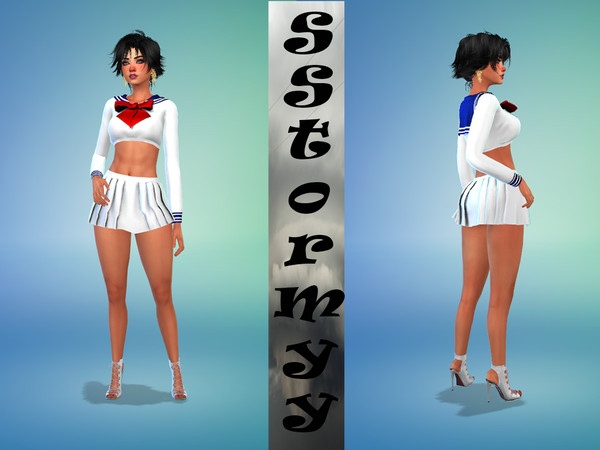 Sims 4 — School uniform set by sstormyy — New mesh for you to download with several retexture options, hope you'll like