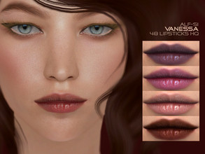 Sims 4 — Vanessa - Lipstick 04 HQ by Alf-si — - teen + ; - humans, aliens, vampires; - 48 colors; - HQ compatible; -