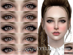 Sims 4 — S-Club WM ts4 eyeliners 201901 by S-Club — Eyeliners/lashes, 2d, barbie lashes style, 6 swatches, hope you like,