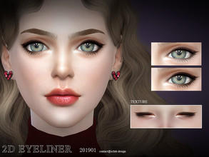 Sims 4 — S-Club LL ts4 eyeliners 201901 by S-Club — Eyeliners/lashes, 2d, barbie lashes style,3 swatches, hope you like,