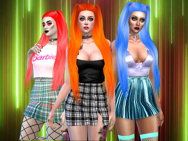 Sims 4 — neon love - Mesh needed by garbagebarbie — hi QUEEN this is a RETEXTURE with 8 neon..-ish swatches: - red -