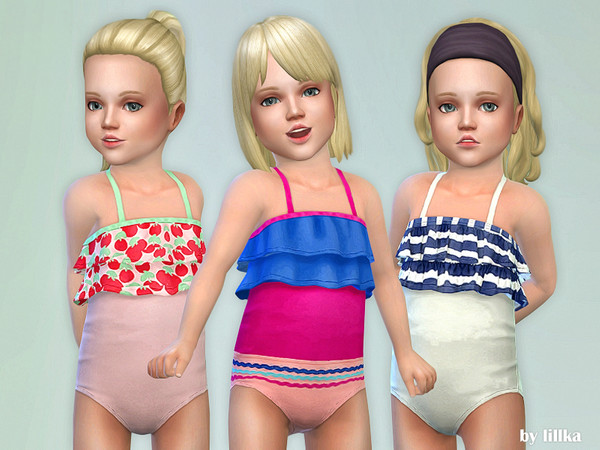 Sims 4 — Toddler Swimsuit P05 [NEEDS SEASONS] by lillka — Toddler Swimsuit P05 New item / 3 styles YOU NEED Seasons