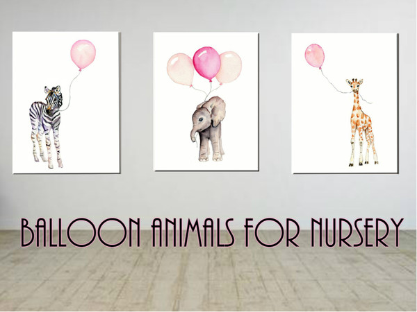 Sims 4 — Balloon Animals Paintings by kjrybolt2 — Three type of animal paintings for a beautiful nursery. This set