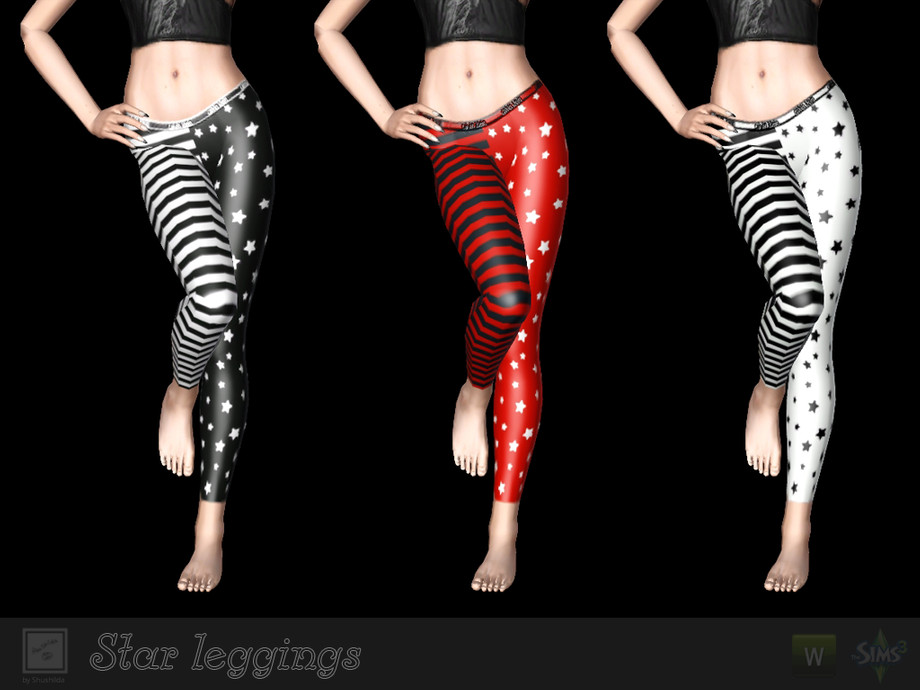 Sims 3 - Star leggings by Shushilda2 - Leggings from Barrybass performance ...