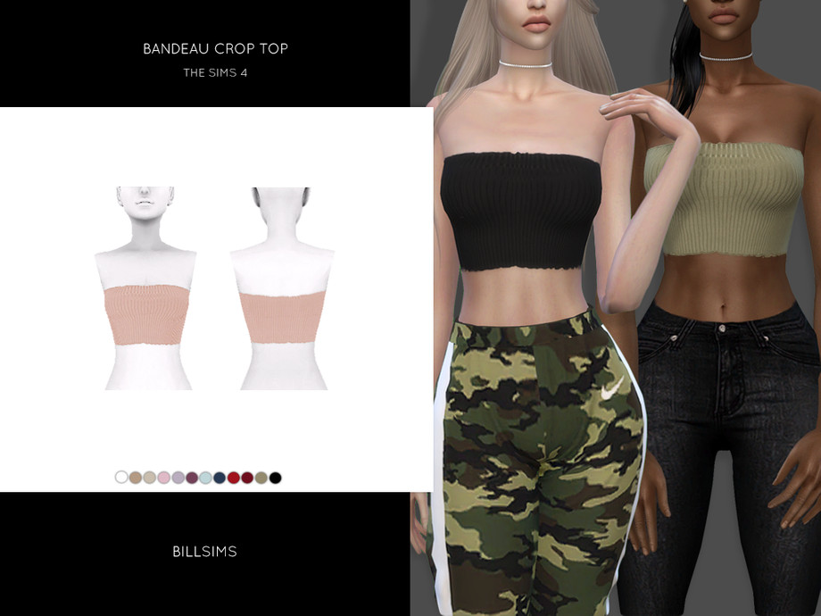 The Sims Resource - Bandeau Crop Top