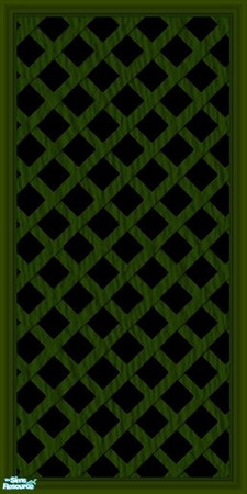 Sims 2 — Dark Green Lattice Wall by tamlfra — These walls have a beveled edge for a clean look, and are very neat looking