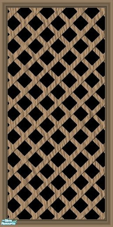 Sims 2 — Light Wood Lattice Wall by tamlfra — These walls have a beveled edge for a clean look, and are very neat looking