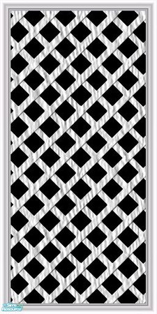 Sims 2 — White Lattice Wall by tamlfra — These walls have a beveled edge for a clean look, and are very neat looking as
