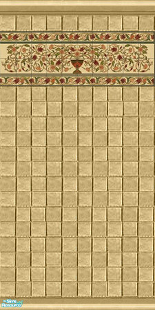 Sims 2 — Greek Tile by Halfcreek — created by Halfcreek. Look for matchin floor \"Greek Tile Flooring