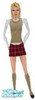Sims 1 — Schoolgirl by oreocreme — Teen mini-skirt outfit. Fit & skinny, all three skin tones included.