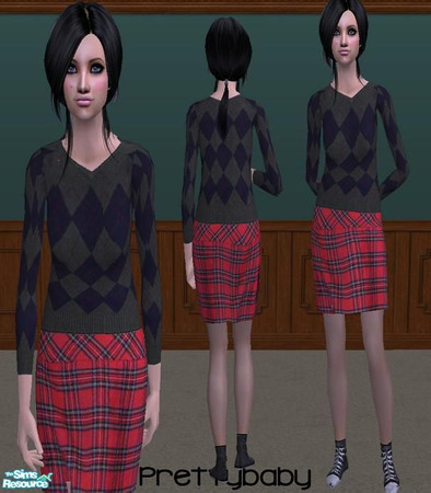 Sims 2 — Edgy Elders - Tartan/Jumper by pretty_baby — so you was a bit edgy in your youth..and now you are officially