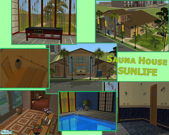 Sims 2 — Sauna House  by ashleyparker — Do you want to relax your sims ? The Sauna House is the must !!!!