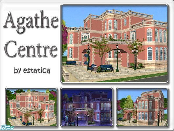 Sims 2 — Agathe Centre by estatica — This small lot (2x2) is a great place for your sims to hang out and make new