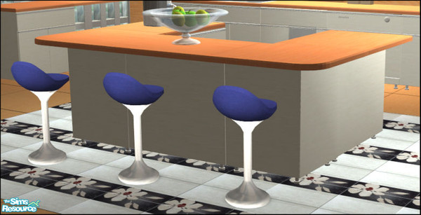 Sims 2 — Clara White Recolor - Island Mesh white by Elize-37sims — To match the white recolor of the Clara Kitchen. The